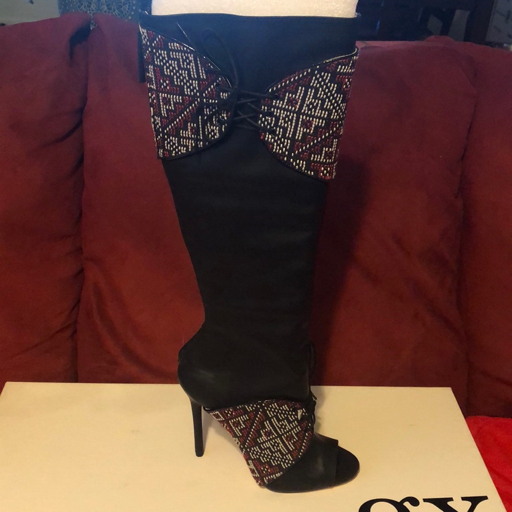 Open toe boots